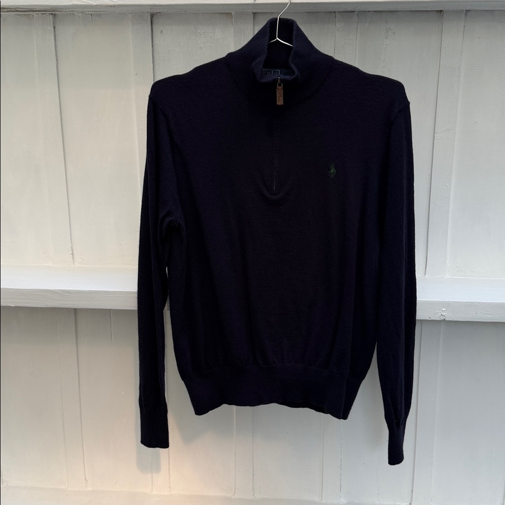 Ralph Lauren Merino Wool Sweater in Deep Blue